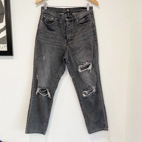Urban Outfitters BDG Slim Straight Jeans Womens 28 Distressed Gray Denim